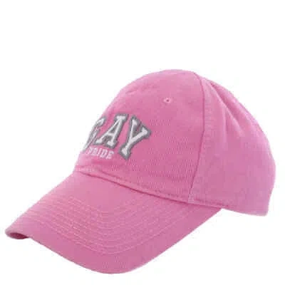 Pre-owned Balenciaga Light Pink Gay Pride 2021 Logo Cap, Size Small