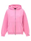 Balenciaga Printed Hoodie Sweatshirt In Light Pink