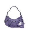 Balenciaga Light Purple Leather Le Cagole S Shoulder Bag In Purple