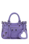 Balenciaga Women Light Purple Nappa Leather Neo Cagole S Handbag