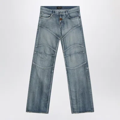 BALENCIAGA BALENCIAGA LIGHT WASHED WIDE-LEG JEANS