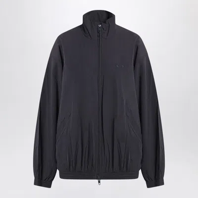 Balenciaga Modern High Collar Jacket Side Pockets In Blue