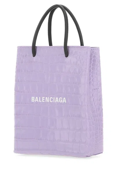 BALENCIAGA LILAC LEATHER HANDBAG