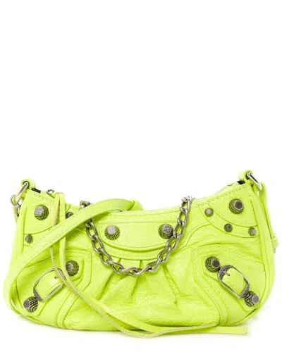 Balenciaga Lime Agneau Arena Le Cagole Mini Purse With Chain (authentic Pre-  Loved)