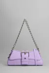 BALENCIAGA LINDSAY SHOULD SHOULDER BAG IN VIOLA LEATHER