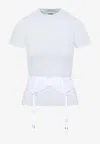 Balenciaga Lingerie T-shirt Lace Detail In White
