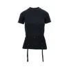 Balenciaga Black Jersey Stretch Lingerie T-shirt In Black