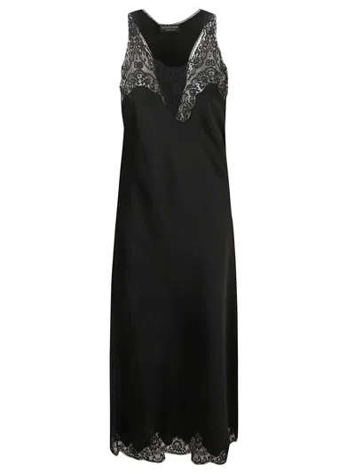 Balenciaga Lingerie Dress In Black
