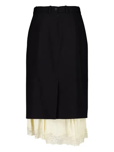 Balenciaga Sartoriale Lingerie Skirt In Black