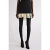 Balenciaga Lingerie Lace Wool Barathea Miniskirt In 1000 Black