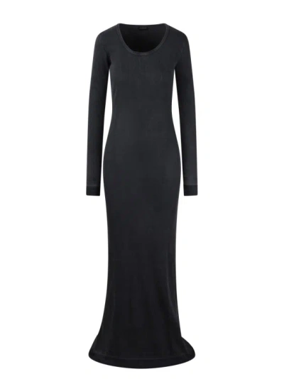 Balenciaga Lingerie Maxi Dress In Black