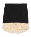 Balenciaga Women Lingerie Mini Tailored Skirt In Black