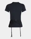 Balenciaga Black Jersey Stretch Lingerie T-shirt In Black