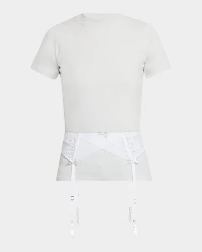 Balenciaga Lingerie Short-sleeve T-shirt In Dirty White