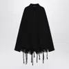 Balenciaga Women Black Lyocell Oversize Shirt