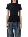 Balenciaga Faded Lingerie T-shirt In Black