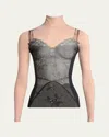 Balenciaga Trompe L Il Lingerie Top In Multi