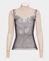 Balenciaga Trompe L Il Lingerie Top In Multi