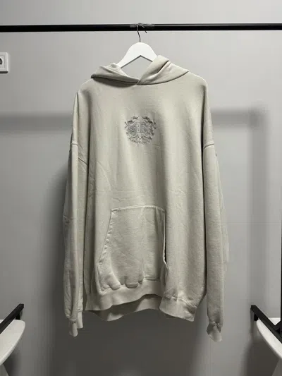 Pre-owned Balenciaga Lion Crest Hoodie In Sand