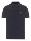 Balenciaga Cotton Piquet Polo Shirt With Lion Embroidery In Black