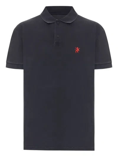 BALENCIAGA LION-EMBROIDERED PIQUÉ POLO SHIRT