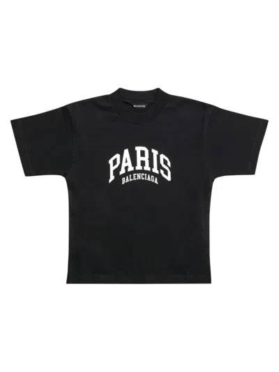 Balenciaga Little Boy's & Boy's Cities Paris T-shirt In Black