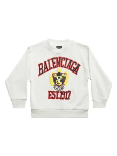 Balenciaga Little Boy's & Boy's Diy College Sweatshirt In White
