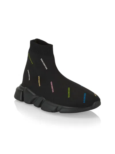 Balenciaga Kids' Little Boy's Logo Speed Lt Sock Sneakers In Black