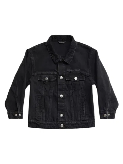 Balenciaga Little Kid's & Kid's  Oversized Jacket In Black