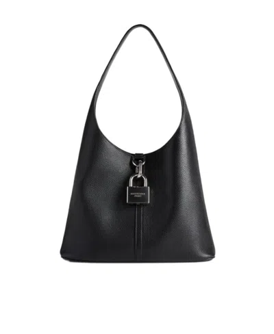 Balenciaga Locker Medium North-south Hobo Bag In Black