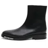 Balenciaga Square-toe Leather Boots In Black