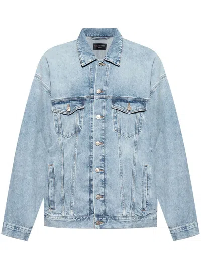Balenciaga Oversized Denim Jacket In Blue