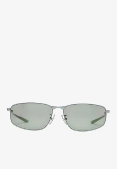 Balenciaga Logo Aviator Sunglasses In Green