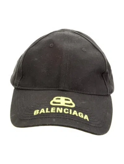 Pre-owned Balenciaga Logo Baseball Cap In Black