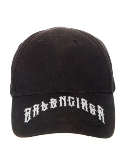 Pre-owned Balenciaga Logo Baseball Cap In Black