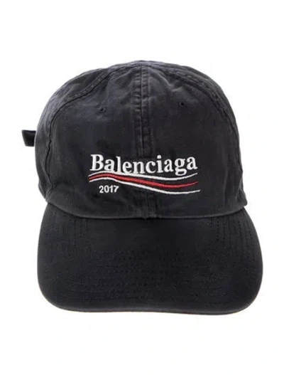 Pre-owned Balenciaga Logo Baseball Cap In Black
