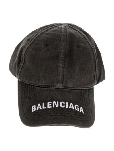Pre-owned Balenciaga Logo Baseball Cap In Gray