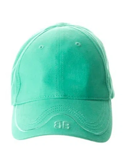 Pre-owned Balenciaga Logo Baseball Hat In Green