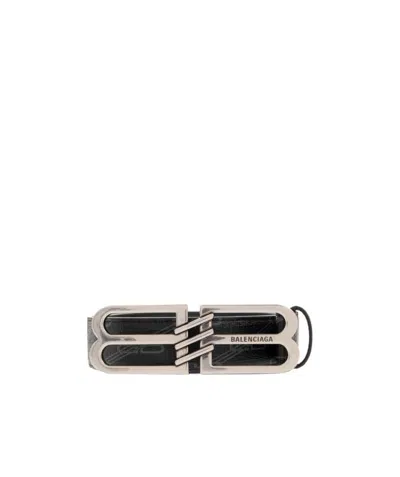 Balenciaga Logo Belt In Black