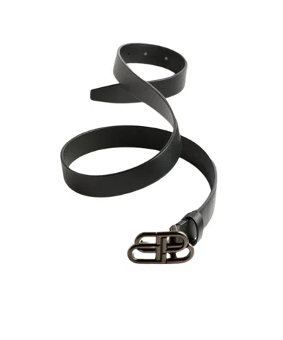 Balenciaga Logo Belt In Black