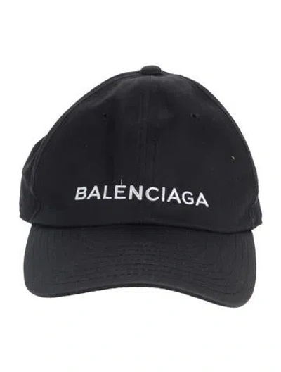 Pre-owned Balenciaga Logo Branded Baseball Hat In Black