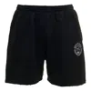 Balenciaga Logo Brushed Sweat Shorts 'washed Black' In Multi
