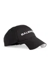 Balenciaga Logo Embroidered Adjustable Baseball Cap In Black