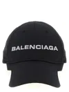 Balenciaga Embroidered Logo Baseball Cap In Black