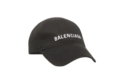 Pre-owned Balenciaga Logo Cap In Black/white