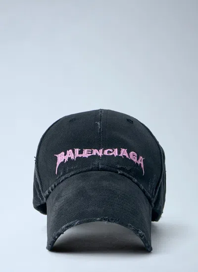 Balenciaga Logo Cap In Metallic