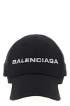 Balenciaga Embroidered Logo Baseball Cap In Black