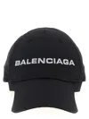 Balenciaga Embroidered Logo Baseball Cap In Black