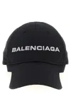 Balenciaga Embroidered Logo Baseball Cap In Black