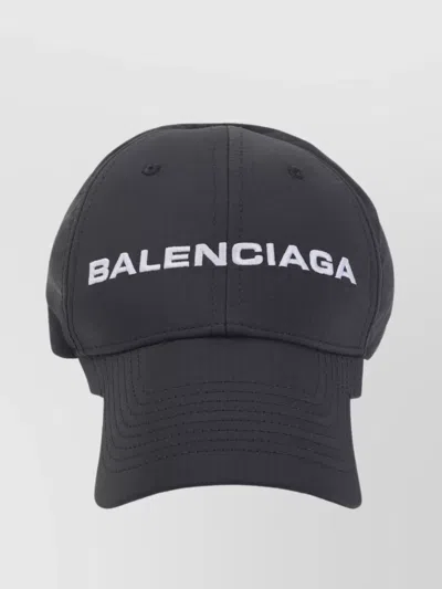 BALENCIAGA LOGO CAP WITH ASYMMETRIC VISOR